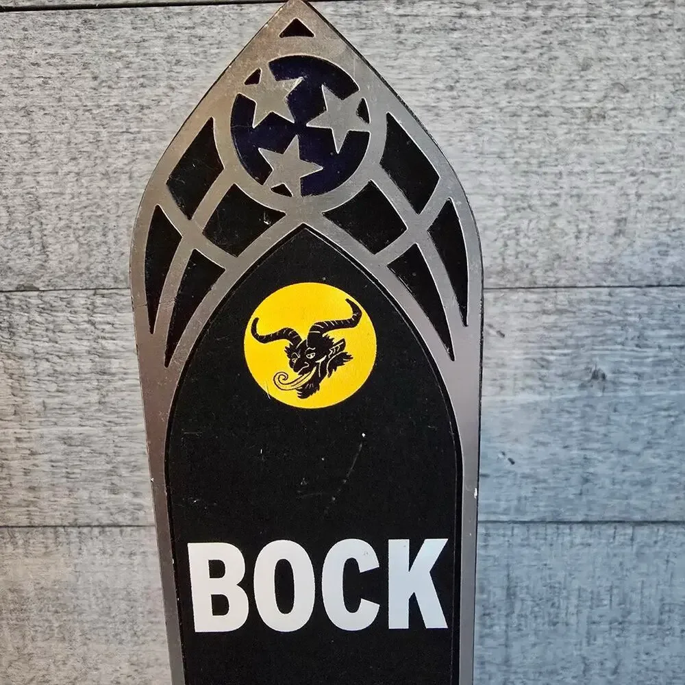 Black Abbey Brewing‎ Beer Tap Handle Double Sided Bock Krampus Nacht Pub Ale